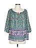 Rafaella 100% Polyester Teal 3/4 Sleeve Blouse Size L (petite) - photo 1
