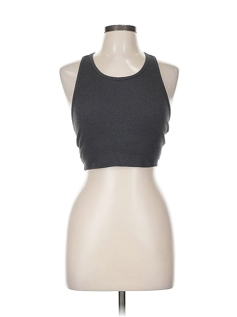 Pre-owned Threads 4 Thought Tank Top Gray Halter Neckline Tops