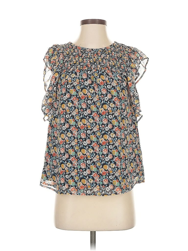 Pre-owned Ann Taylor Loft Sleeveless Blouse In Blue