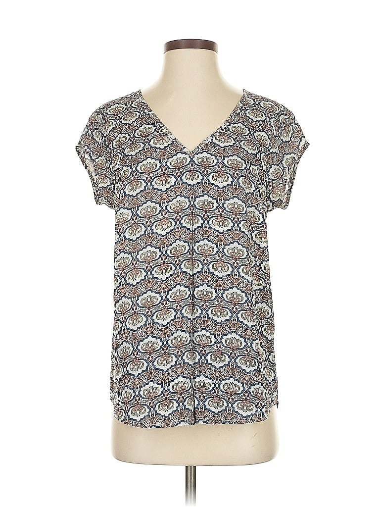 Pre-owned Dr2 Short Sleeve Blouse In Gray