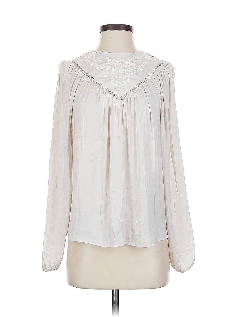 Pre-owned J By Joie Long Sleeve Blouse In White