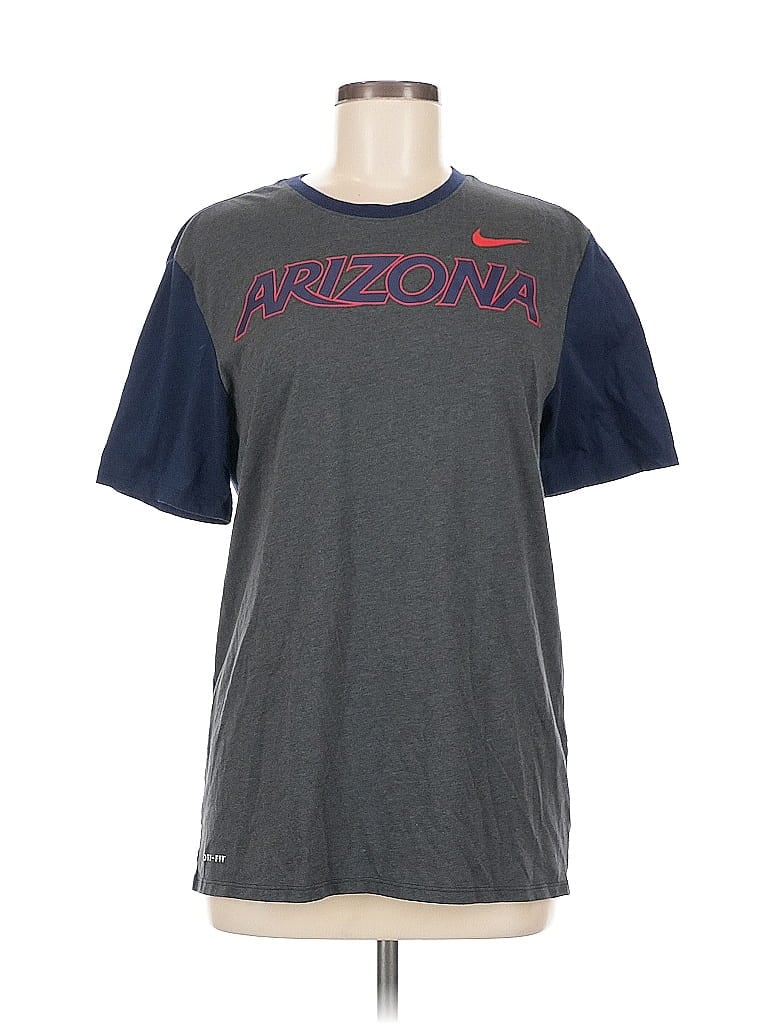 Pre-owned Nike Short Sleeve T-shirt In Gray