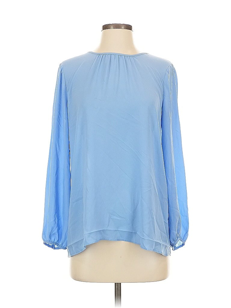 Pre-owned J. By J.crew Long Sleeve Blouse In Blue