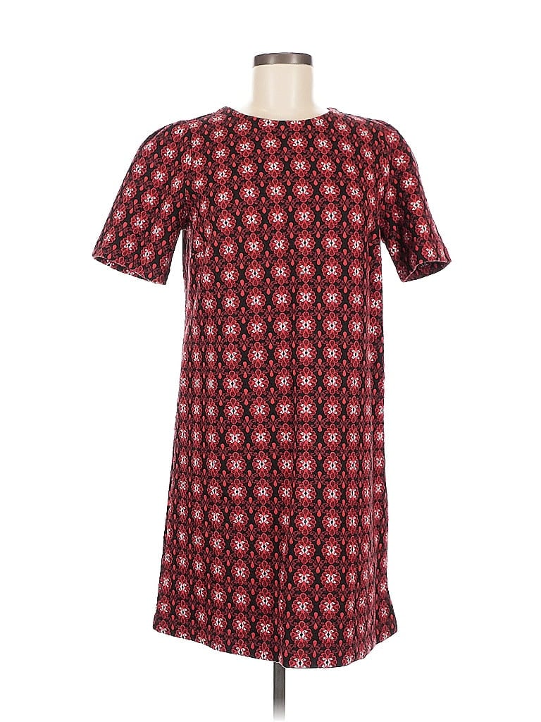 Pre-owned Ann Taylor Loft Casual Dress In Burgundy