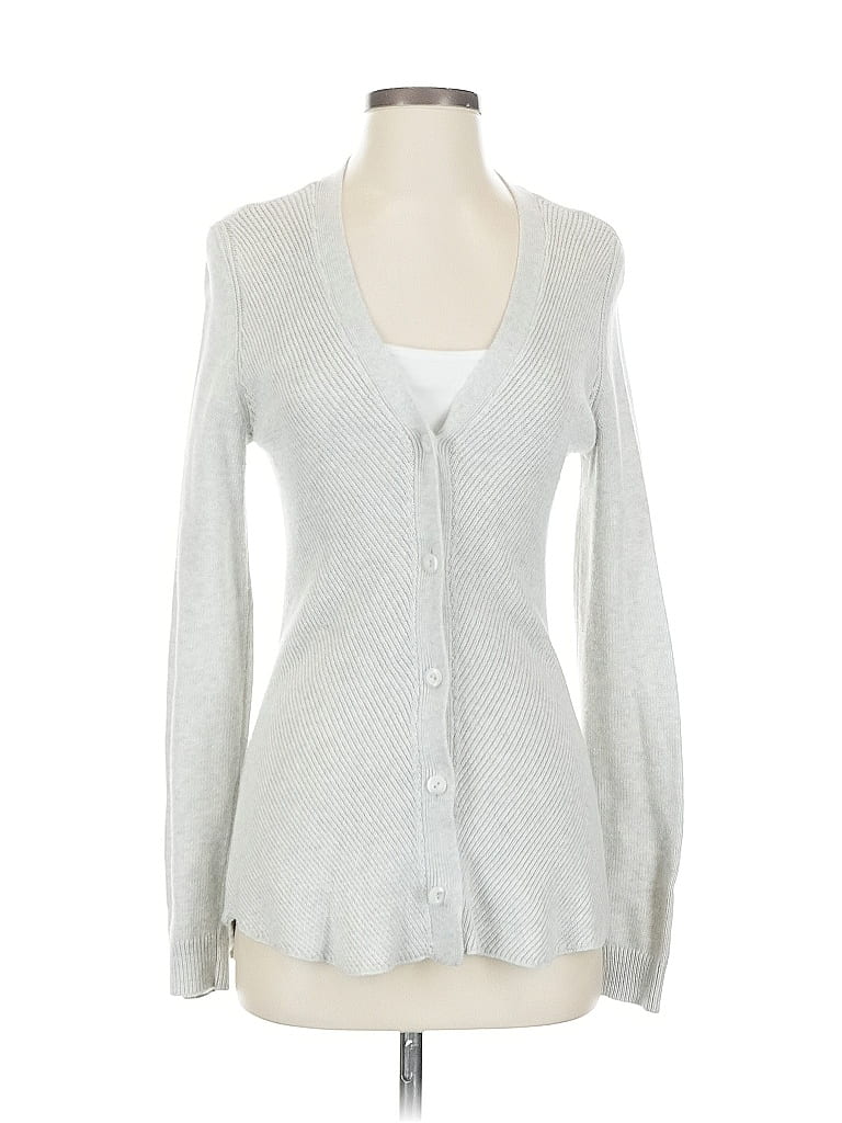 Pre-owned Cabi Cardigan Sweater In Silver