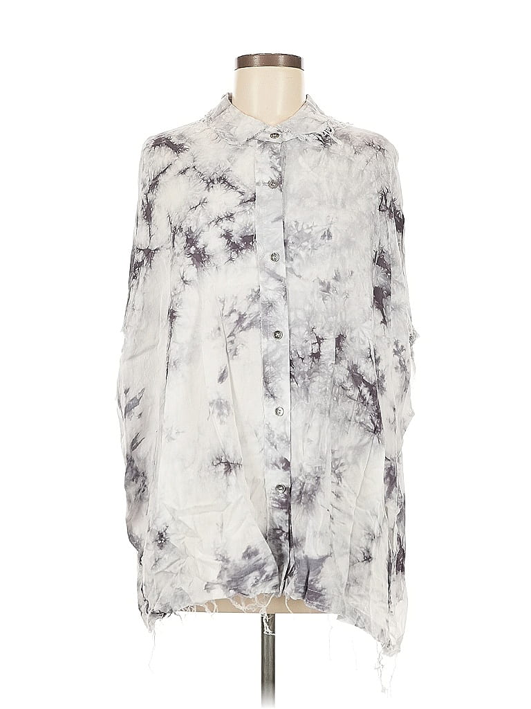 Pre-owned La Miel 3/4 Sleeve T-shirt In Gray