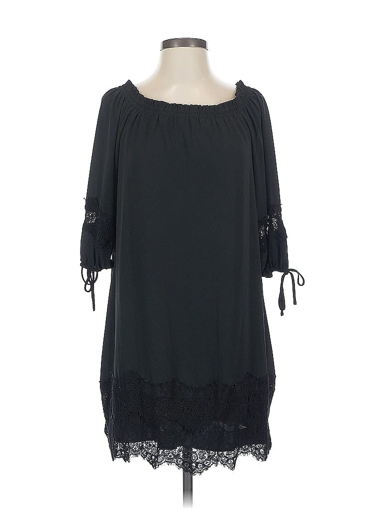 Pre-owned Ann Taylor Loft 3/4 Sleeve Blouse In Black