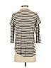 Left Coast by Dolan Stripes Gray 3/4 Sleeve T-Shirt Size S - photo 2