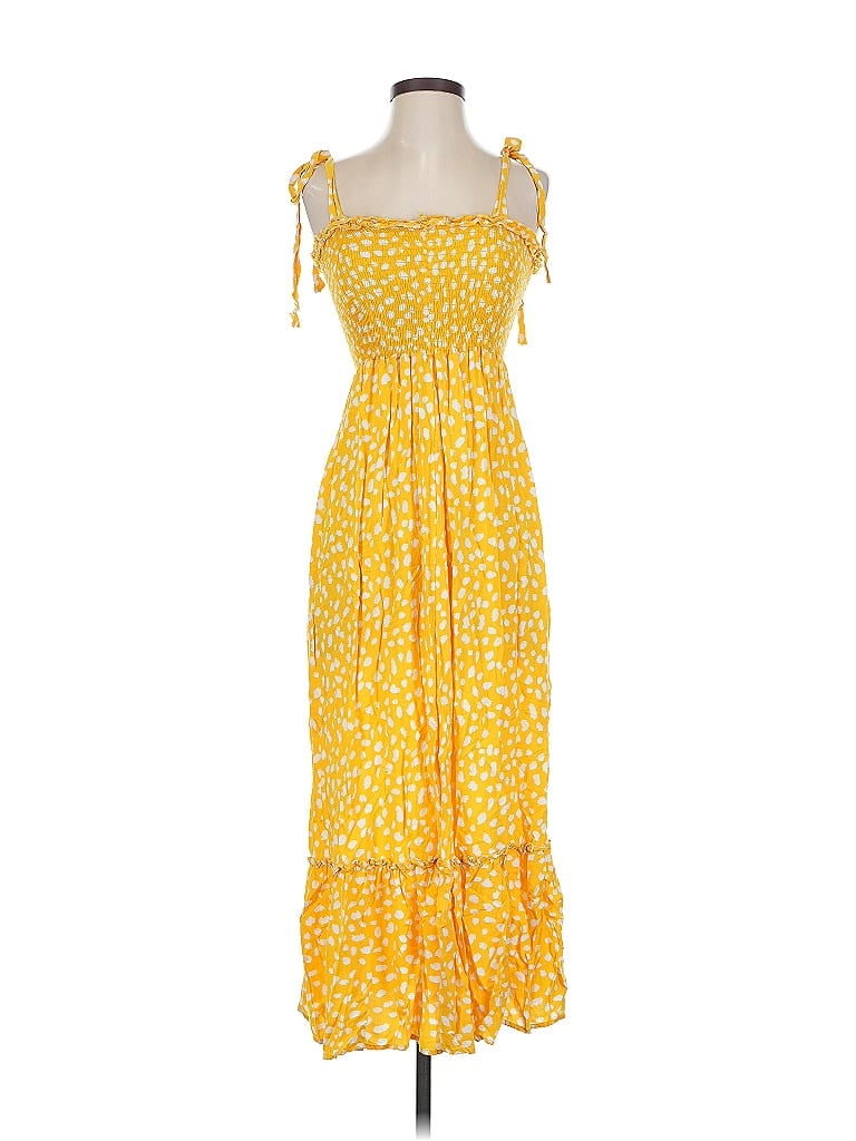 Pre-owned Unbranded Casual Dress In Yellow