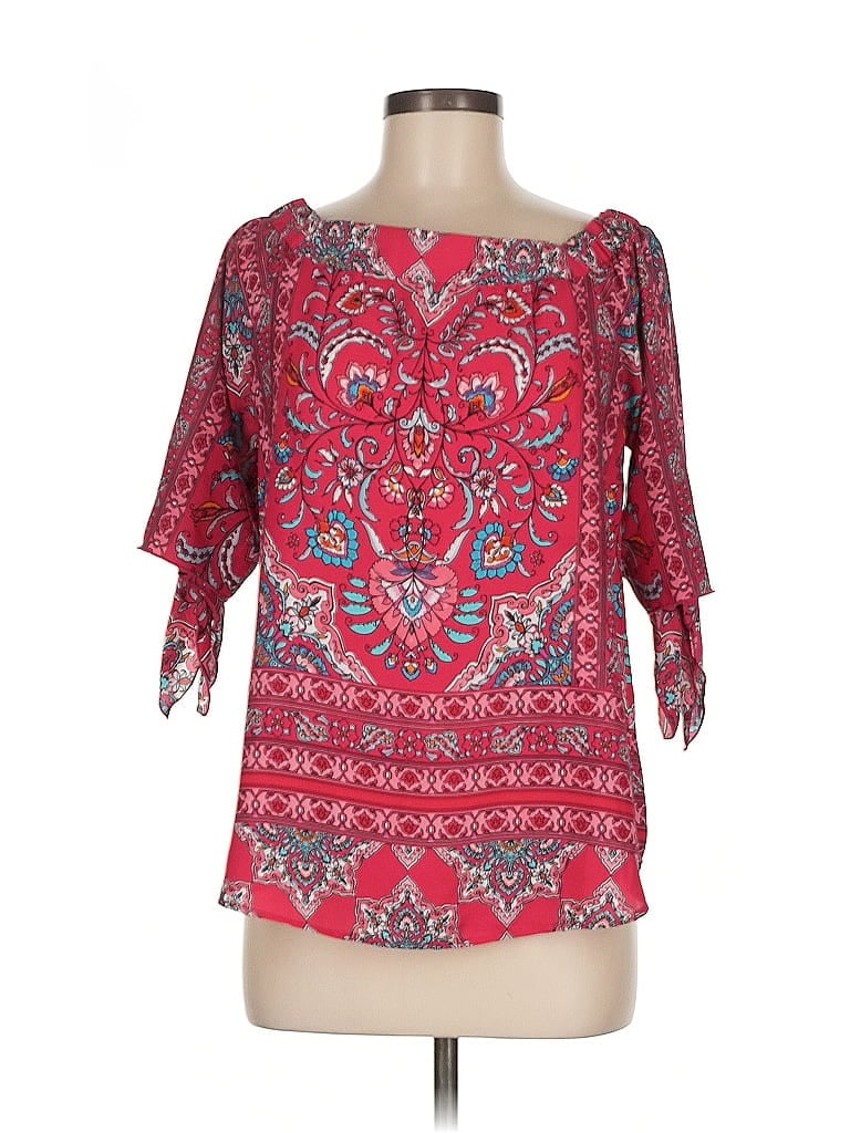 Pre-owned Verse 3/4 Sleeve Blouse In Pink