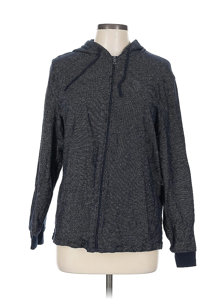 Pre-owned Vince Zip Up Hoodie In Blue