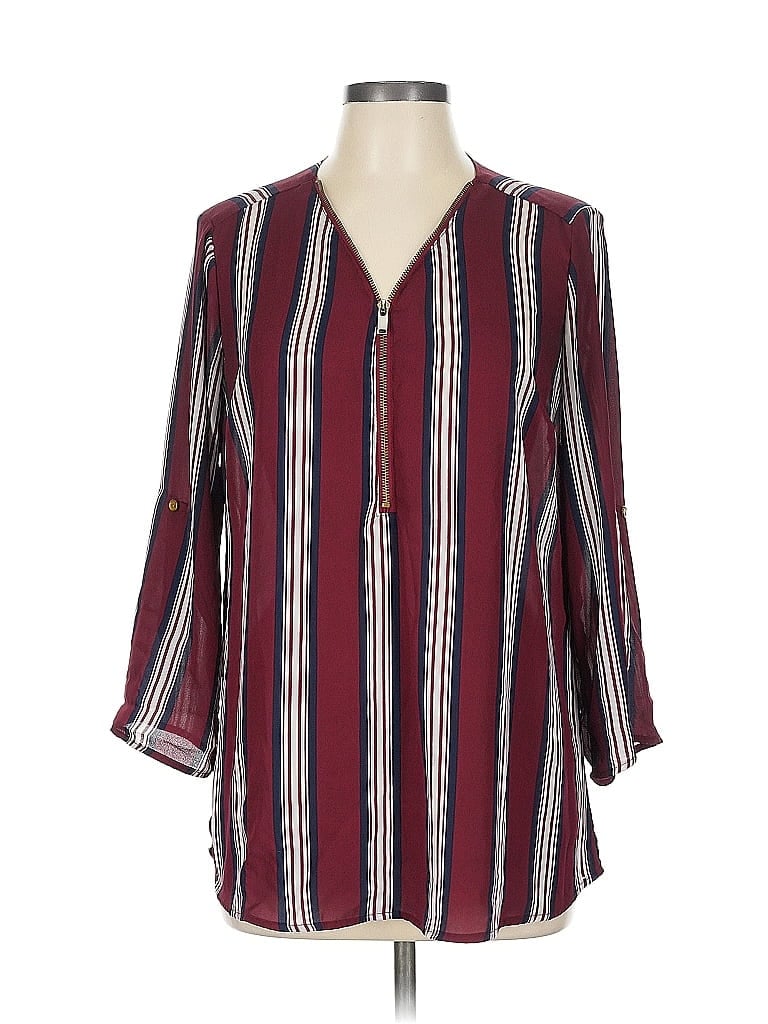 RUE21 Pre-owned 3/4 Sleeve Blouse In Burgundy