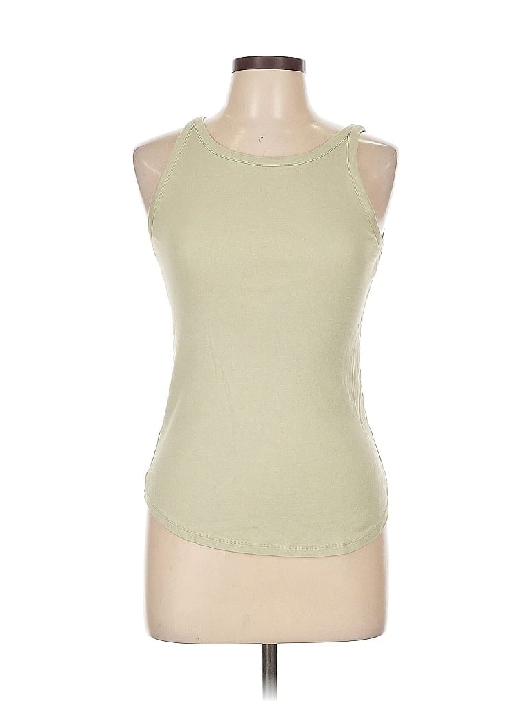 Pre-owned Ann Taylor Loft Outlet Tank Top Green Halter Neckline Tops