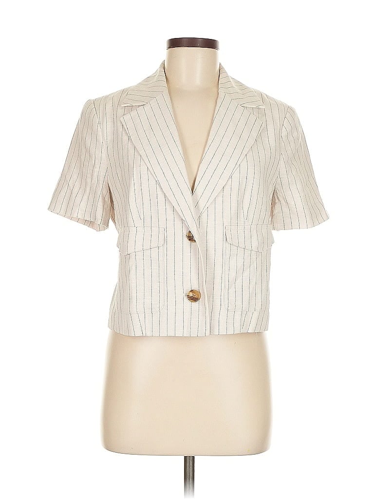 Pre-owned Banana Republic Factory Store Blazer Jacket In White