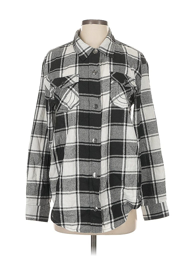 TRUE RELIGION Pre-owned Long Sleeve Button Down Shirt In Silver