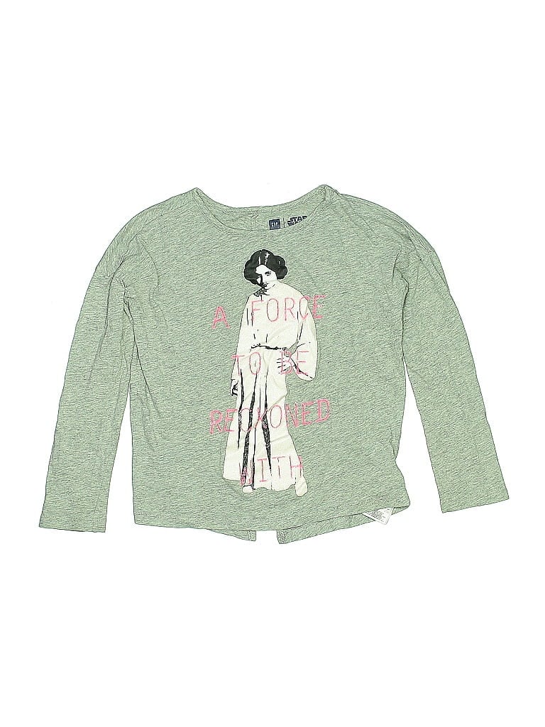 Pre-owned Gap X Star Wars Kids' Long Sleeve T-shirt In Gray