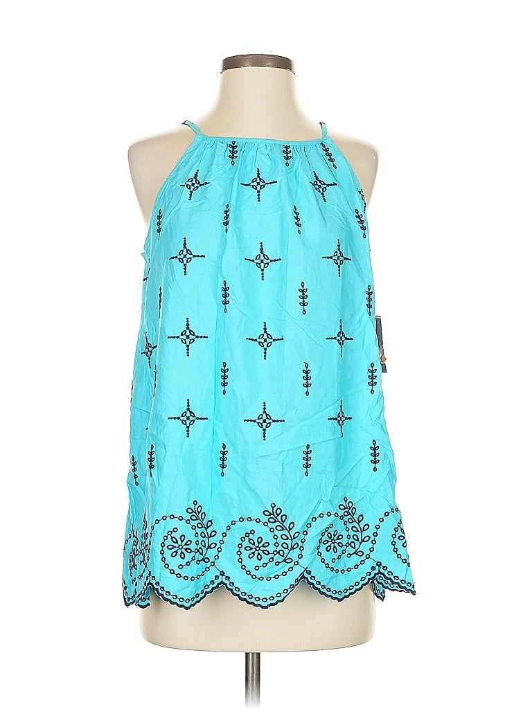 Pre-owned Crown & Ivy Sleeveless Blouse In Blue