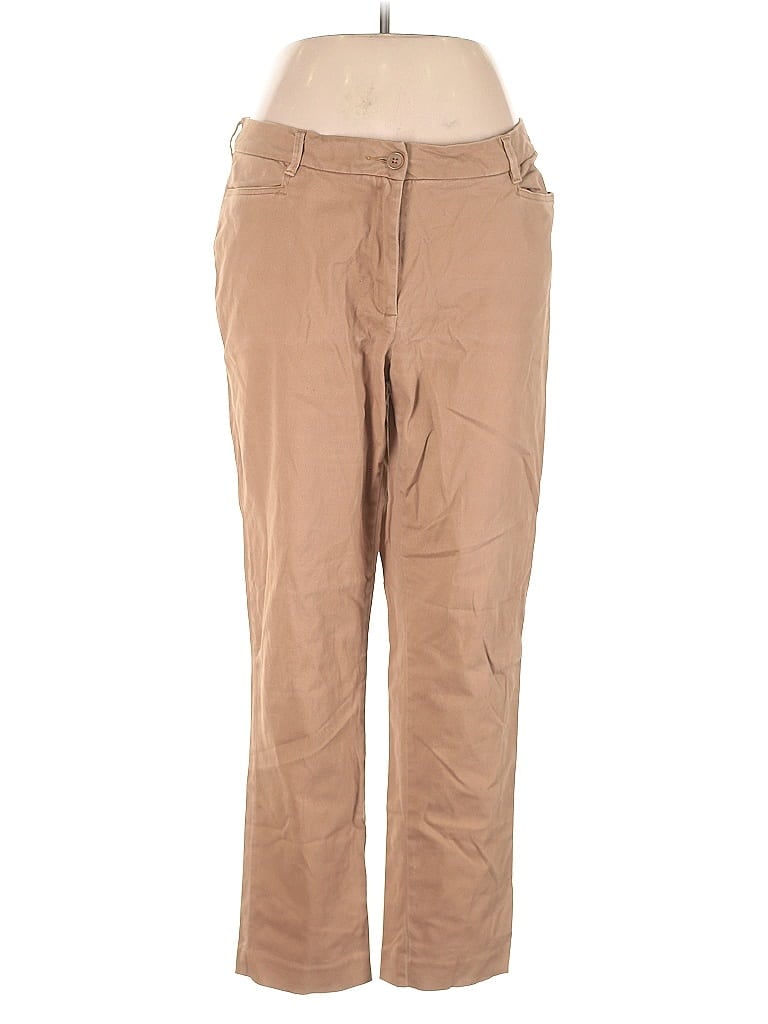 Pre-owned Woman Within Jeggings In Brown