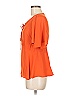 HD in Paris 100% Polyester Orange Short Sleeve Blouse Size 6 - photo 5
