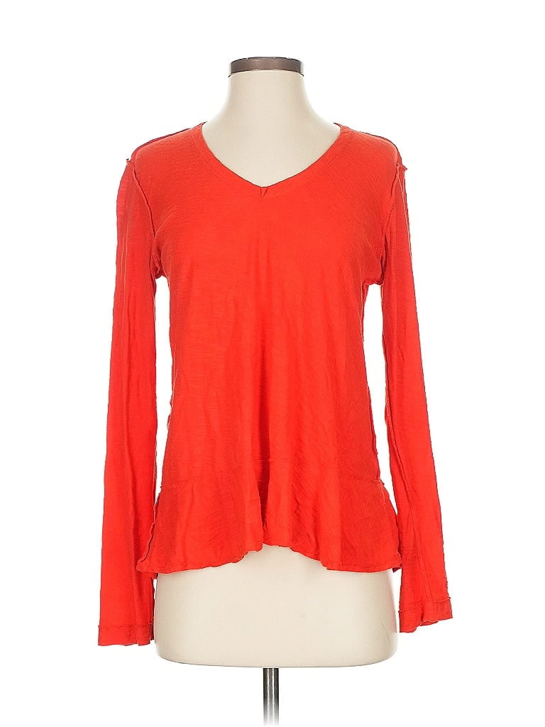 Pre-owned Left Of Center Long Sleeve T-shirt In Red