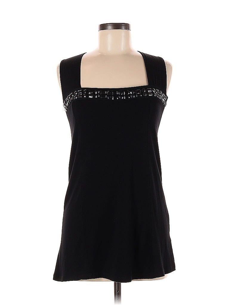 Click to view more detailed imagery on our partner's website Pre-owned Joie Sleeveless Top Black Halter Neckline Tops