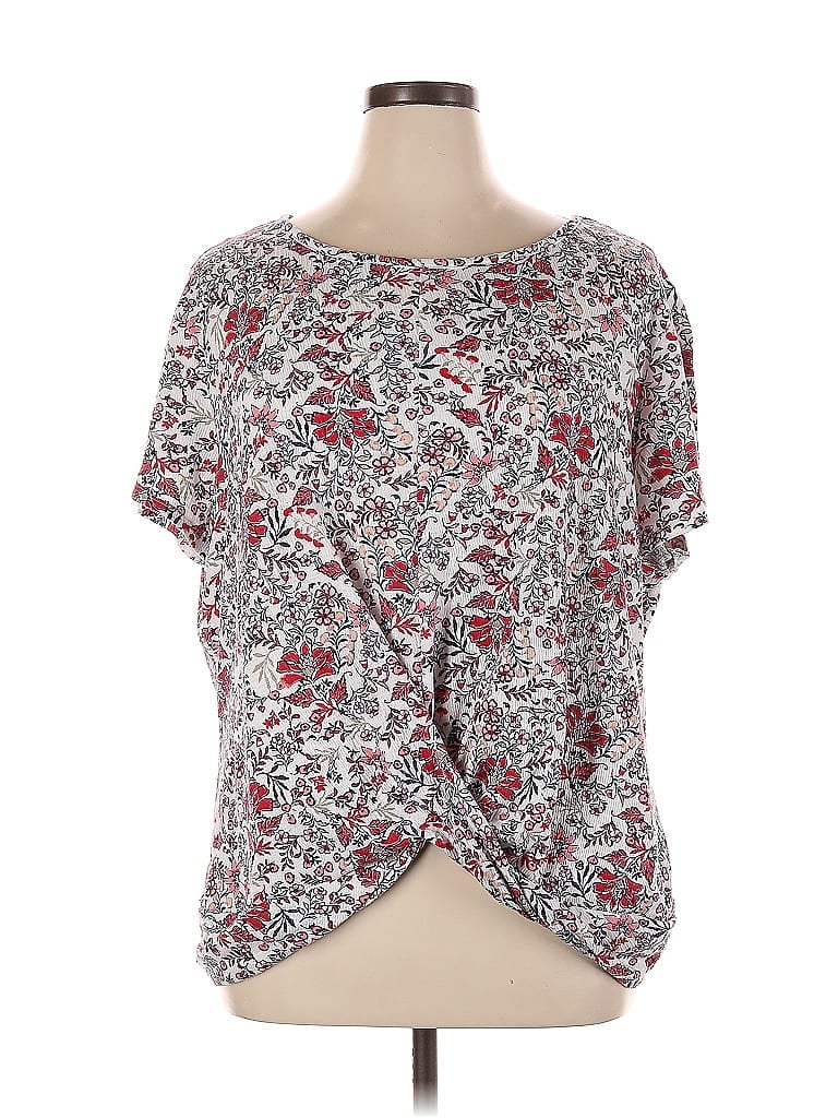 Pre-owned Agb Short Sleeve Blouse In White