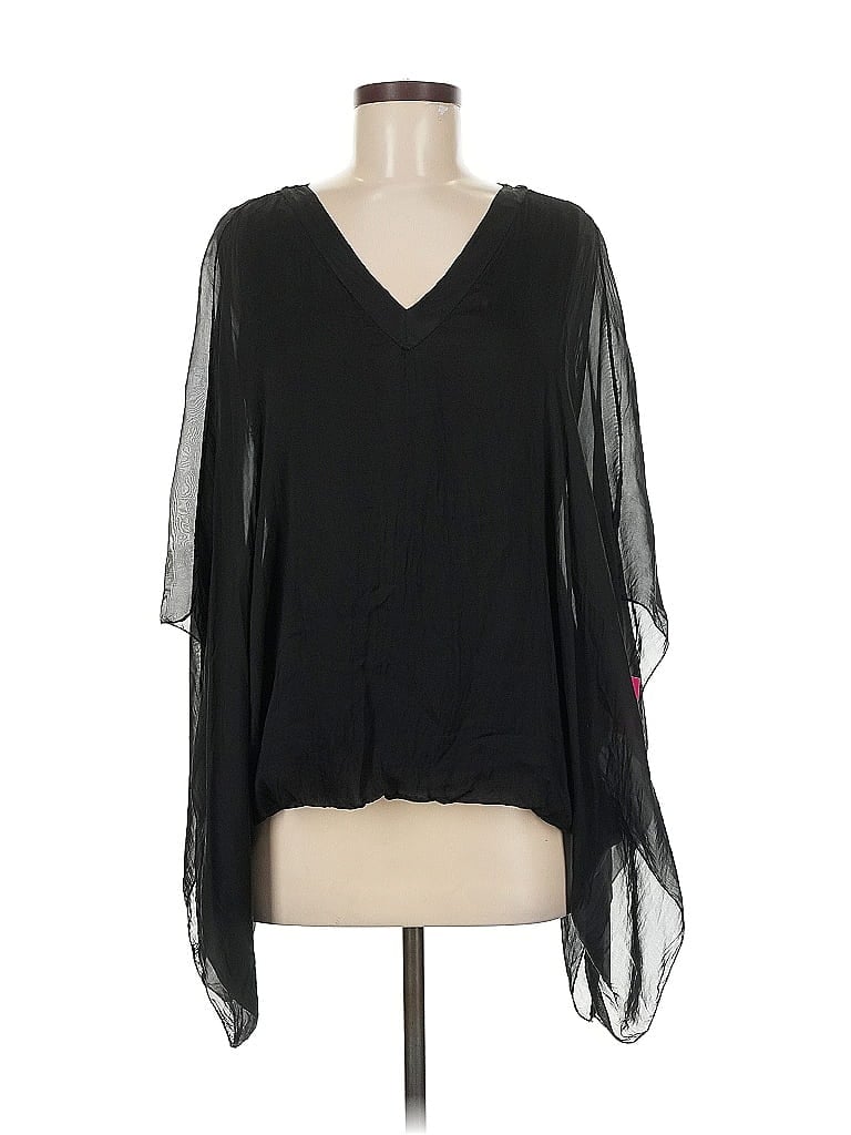Assorted Brands 3/4 Sleeve Blouse In Black