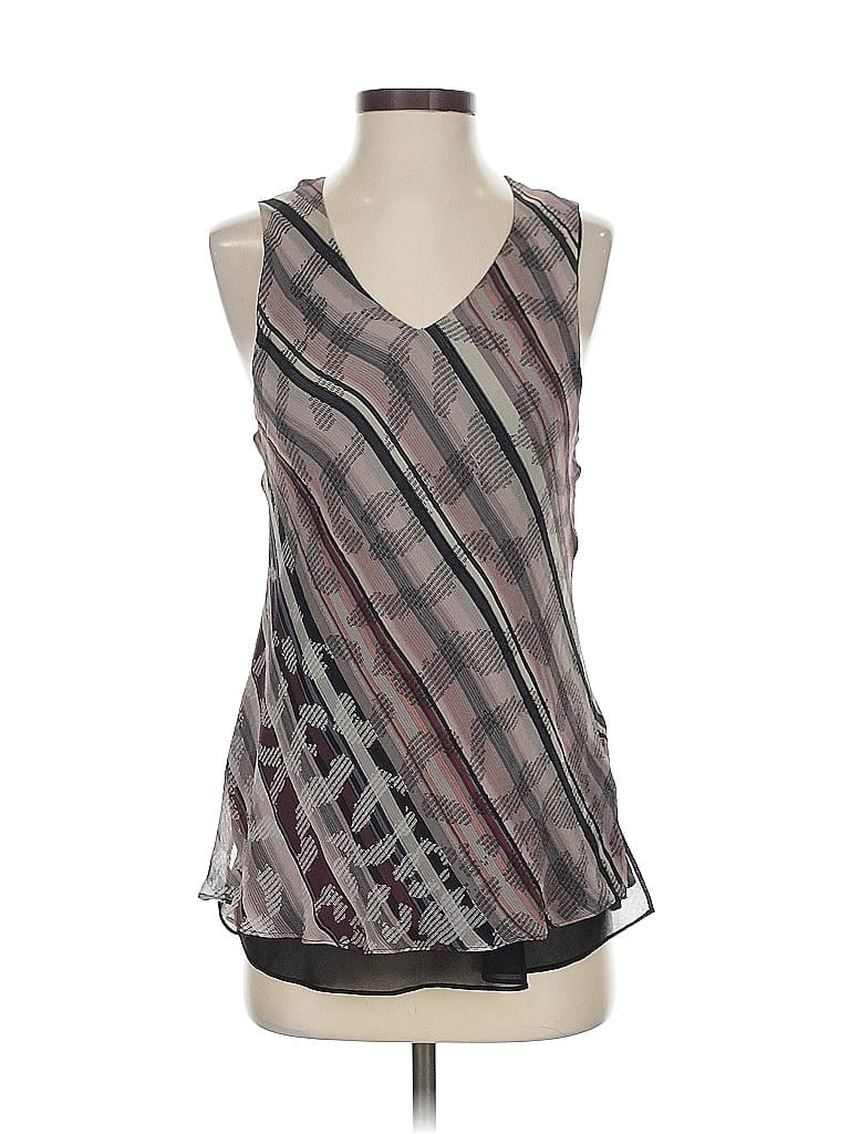 NIC + ZOE Pre-owned Sleeveless Blouse In Gray