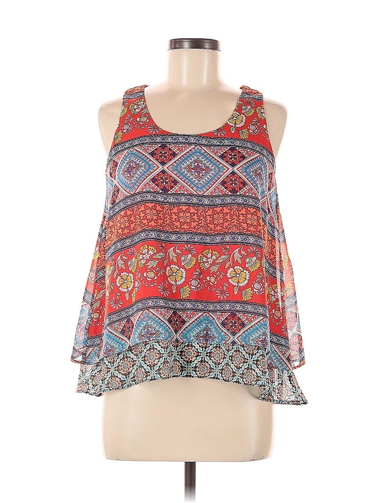 BCX Pre-owned Sleeveless Blouse In Red