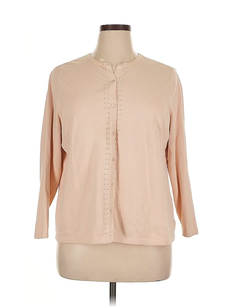 Pre-owned August Max Woman Cardigan Sweater In Brown