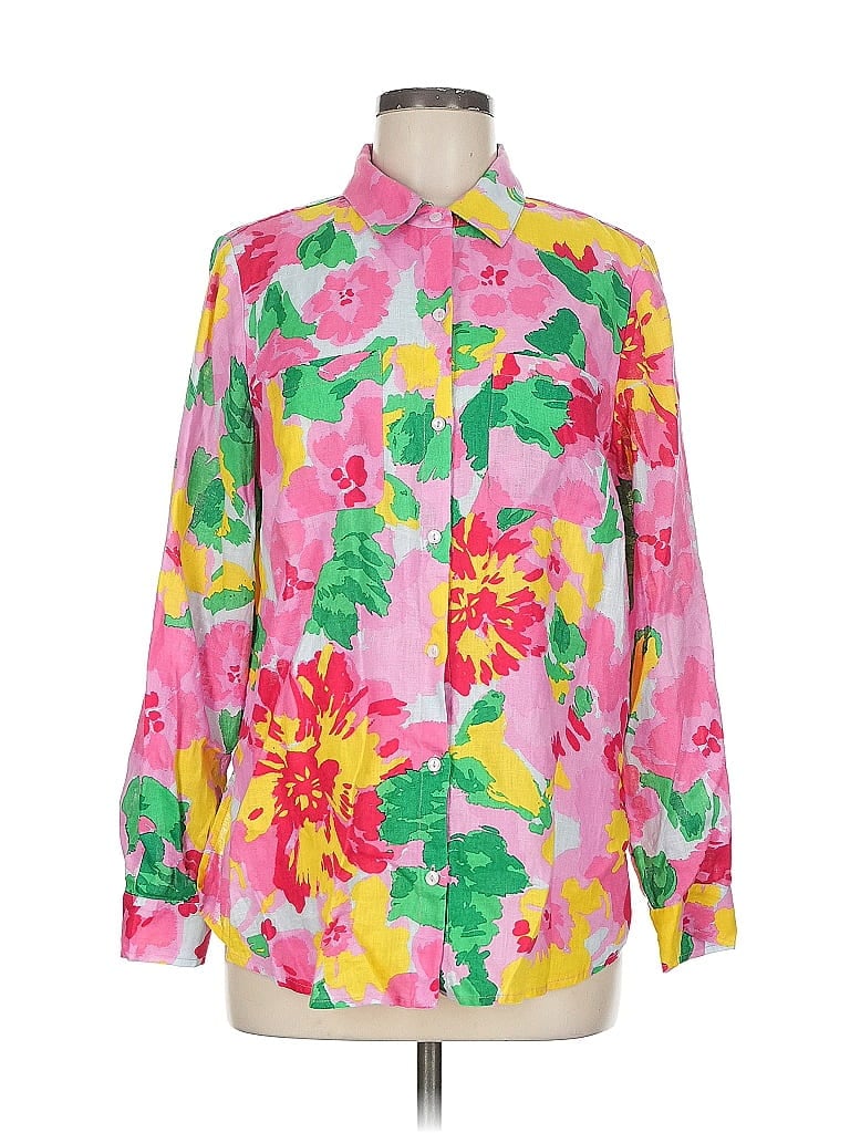 Click to view more detailed imagery on our partner's website Pre-owned Charter Club Long Sleeve Blouse In Pink