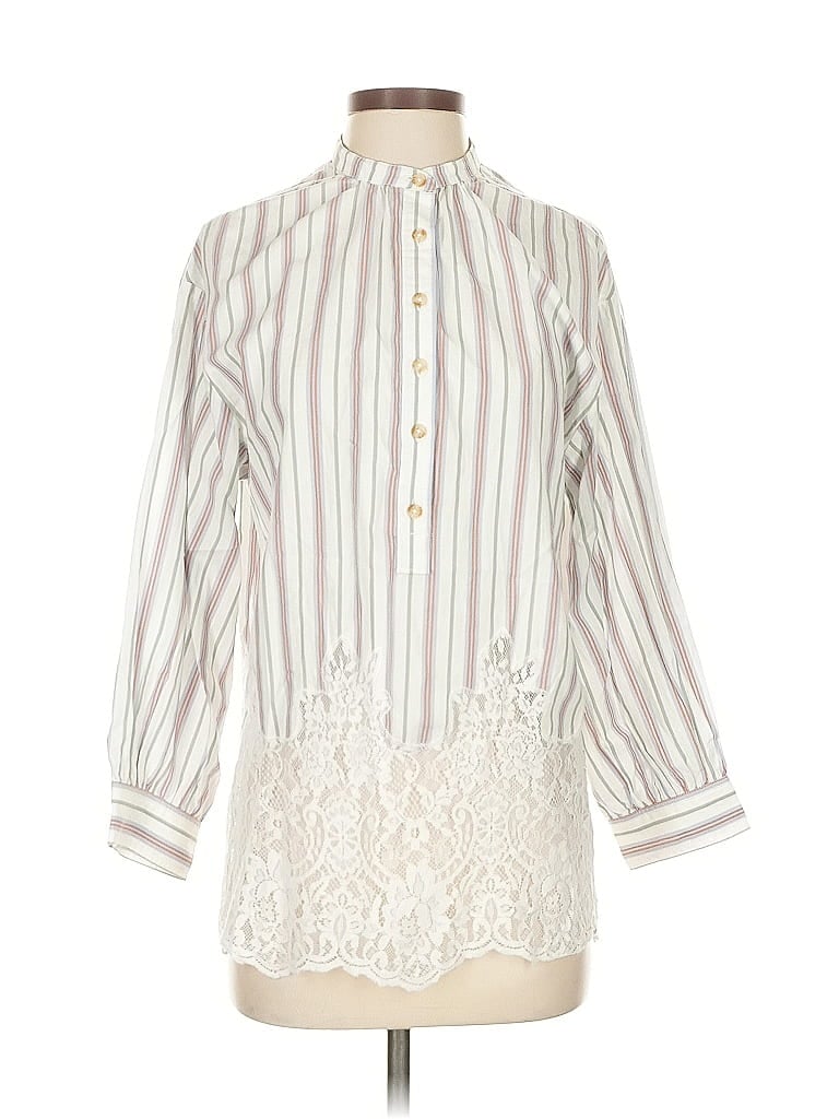 Pilcro 3/4 Sleeve Blouse In White