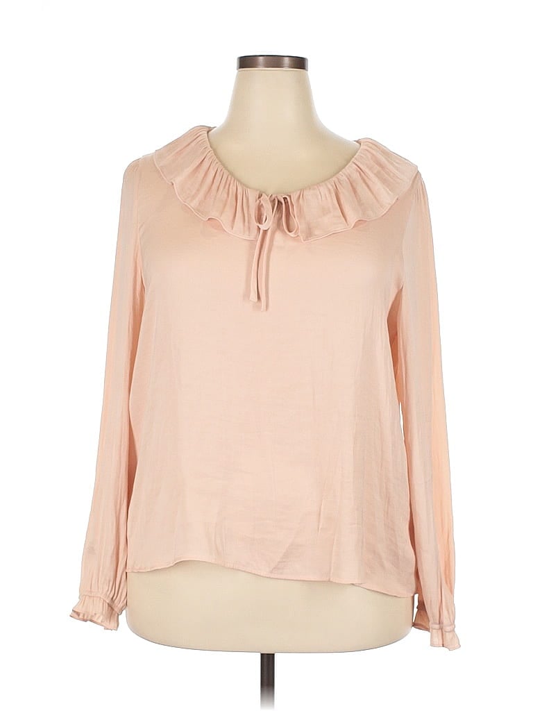Pre-owned Croft & Barrow Long Sleeve Blouse In Pink