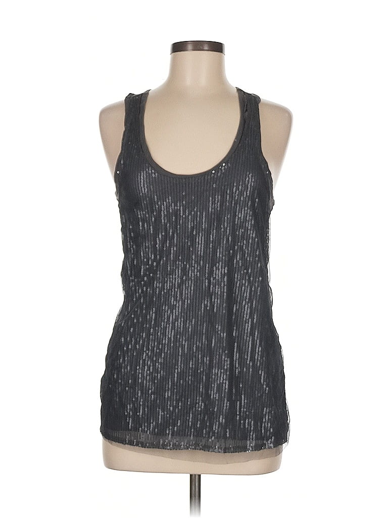 Pre-owned Banana Republic Tank Top Gray Halter Neckline Tops