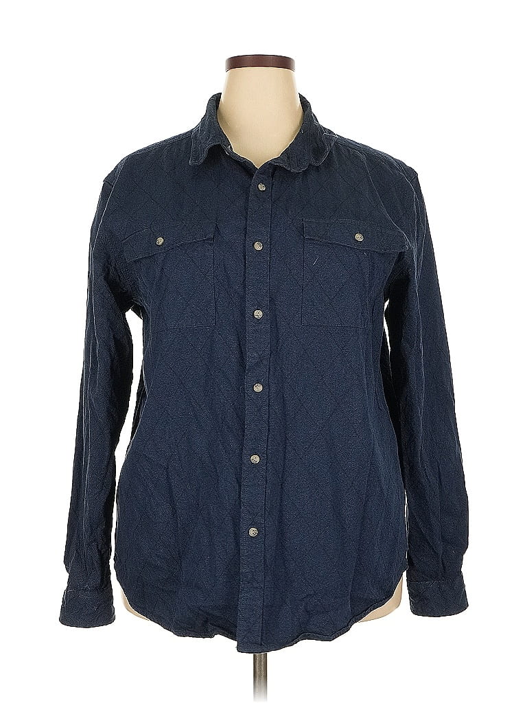 Pre-owned Dip Long Sleeve Button Down Shirt In Blue