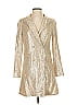 Sfizio 100% Polyester Metallic Gold Sequin Blazer Dress Size EU (IT) 42 / US 6 - photo 1