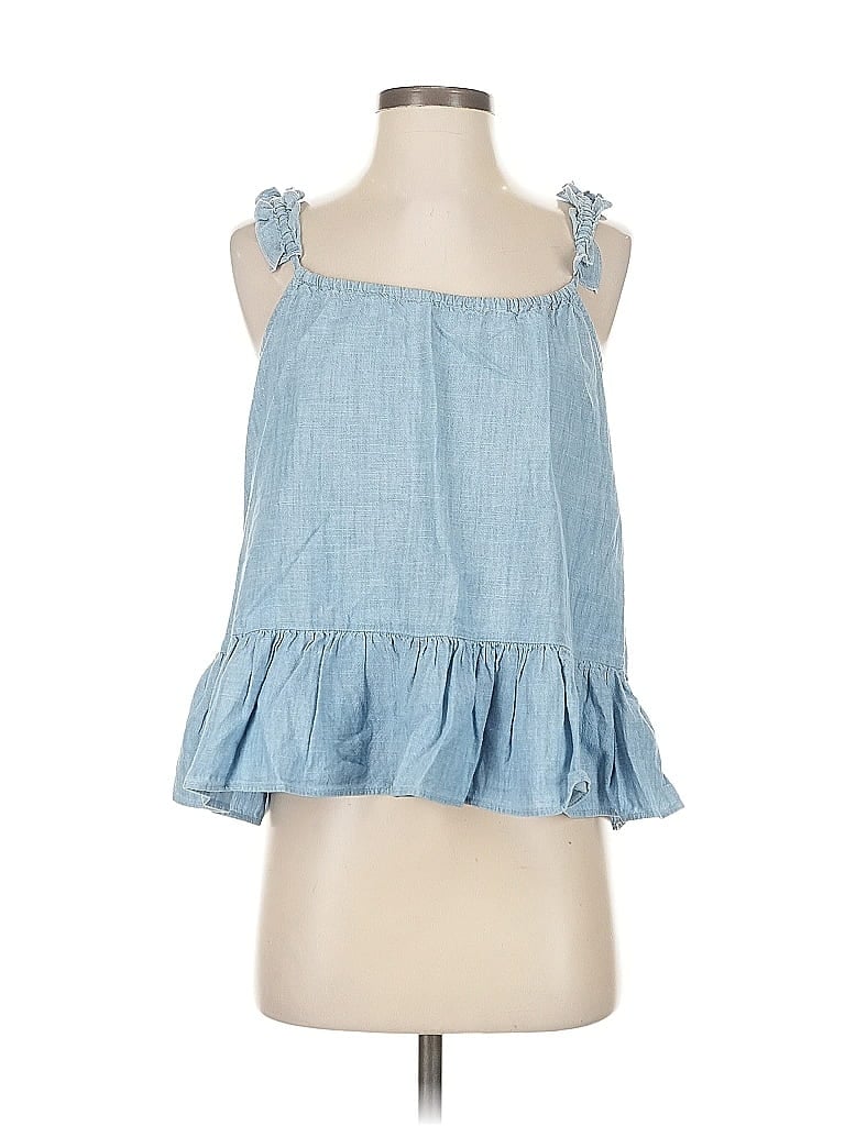 MADEWELL Pre-owned Sleeveless Blouse In Blue