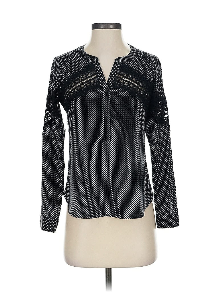 Pre-owned Ann Taylor Long Sleeve Blouse In Gray