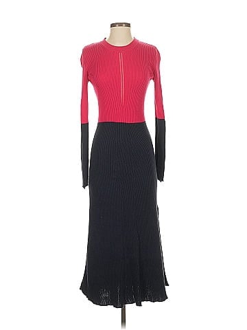 Cedric Charlier Long Sleeve Colorblock Knit Dress (view 1)