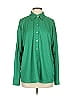 pretty garbage Polka Dots Green Long Sleeve Blouse Size S - photo 1