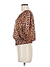 DR2 100% Polyester Animal Print Brown 3/4 Sleeve Blouse Size M - photo 5