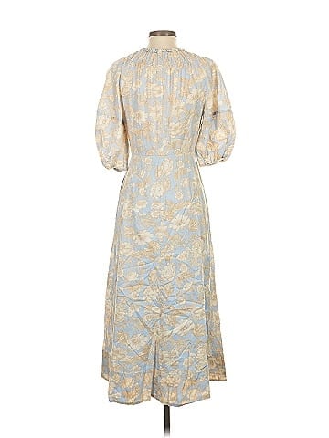 Rebecca Taylor Short Sleeve Satin Leaf Dress (view 2)