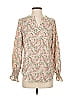 HOTOUCH 100% Polyester Floral Ivory Long Sleeve Blouse Size S - photo 1