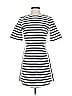 Topshop Stripes White Casual Dress Size 4 - photo 1