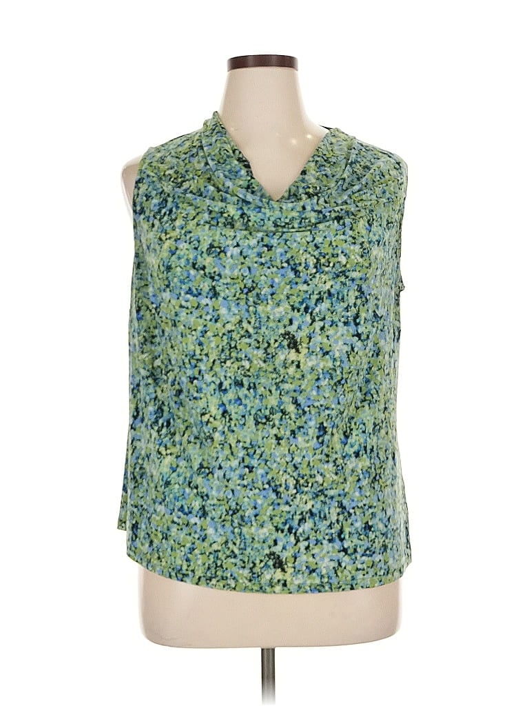 Jones Studio Green Sleeveless Blouse Size 14 - photo 1