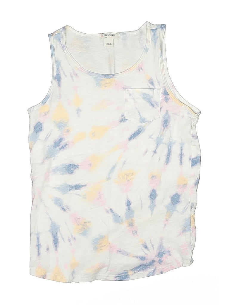 Pre-owned Crewcuts Kids' Sleeveless T-shirt In White