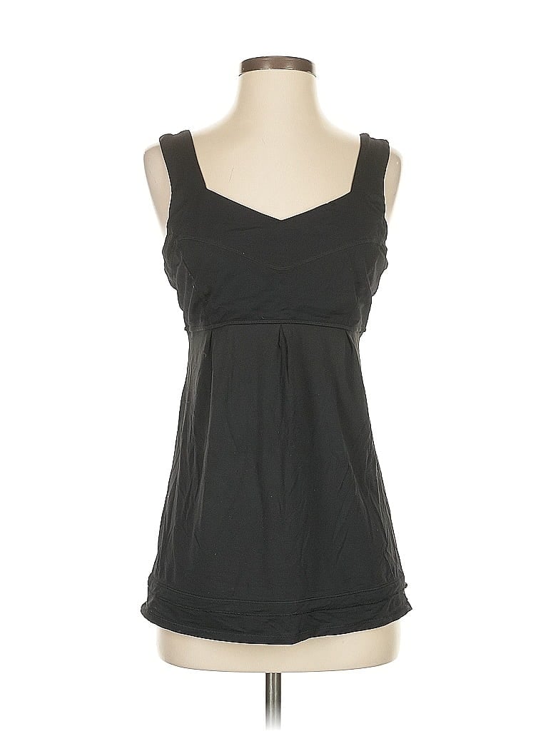 Pre-owned Lululemon Athletica Tank Top Black Sweetheart Neckline Tops