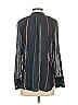 Derek Lam 10 Crosby 100% Viscose Color Block Black Blue Striped Button Down Top Size 2 - photo 2