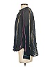 Derek Lam 10 Crosby 100% Viscose Color Block Black Blue Striped Button Down Top Size 2 - photo 5