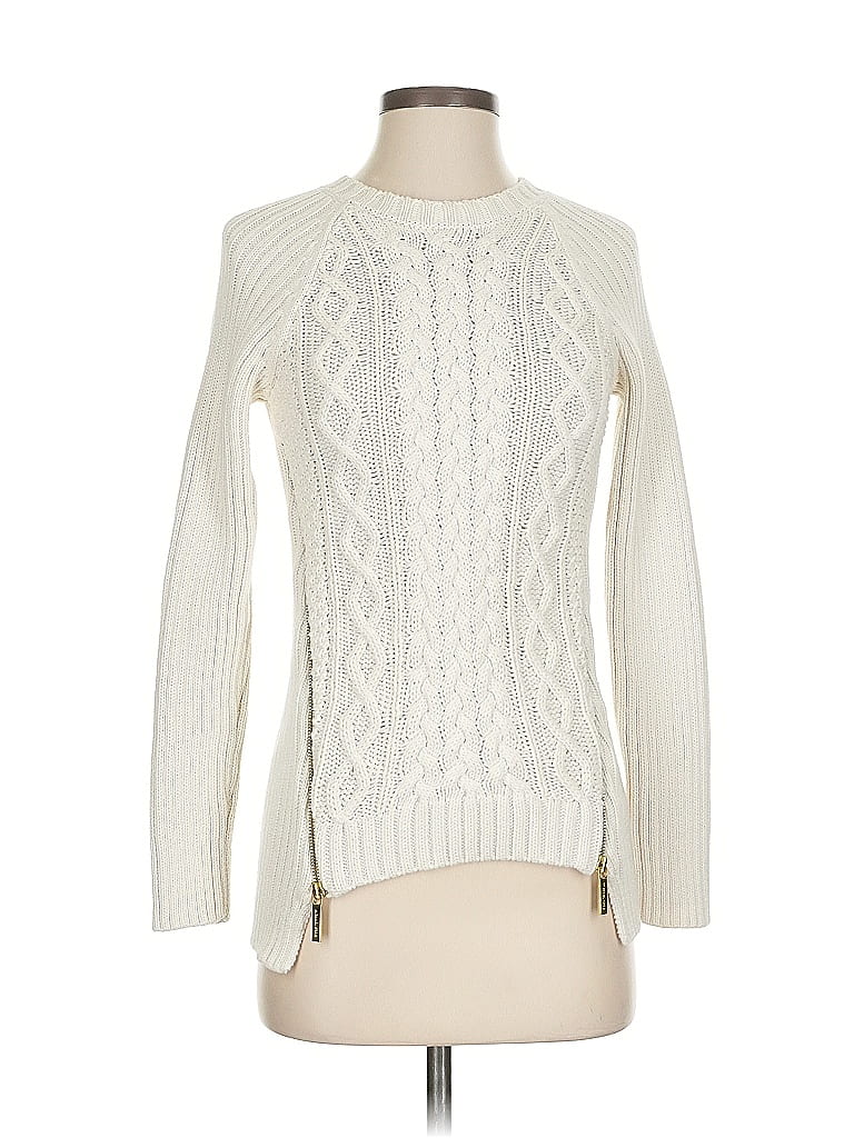 Pre-owned Michael Michael Kors Pullover Sweater In White